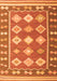 Serging Thickness of Machine Washable Southwestern Orange Country Area Rugs, wshcon1006org