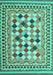 Machine Washable Abstract Turquoise Contemporary Area Rugs, wshcon1007turq