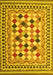 Abstract Yellow Contemporary Rug, con1007yw