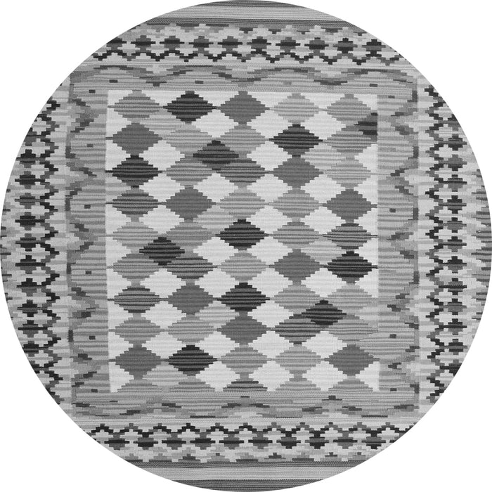 Square Abstract Gray Contemporary Rug, con1007gry