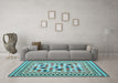Machine Washable Abstract Light Blue Contemporary Rug in a Living Room, wshcon1007lblu