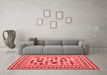 Contemporary Red Washable Rugs