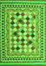 Serging Thickness of Machine Washable Abstract Green Contemporary Area Rugs, wshcon1007grn