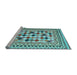 Sideview of Machine Washable Abstract Light Blue Contemporary Rug, wshcon1007lblu