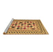 Sideview of Machine Washable Abstract Brown Contemporary Rug, wshcon1007brn