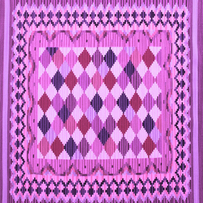 Square Abstract Purple Contemporary Rug, con1007pur