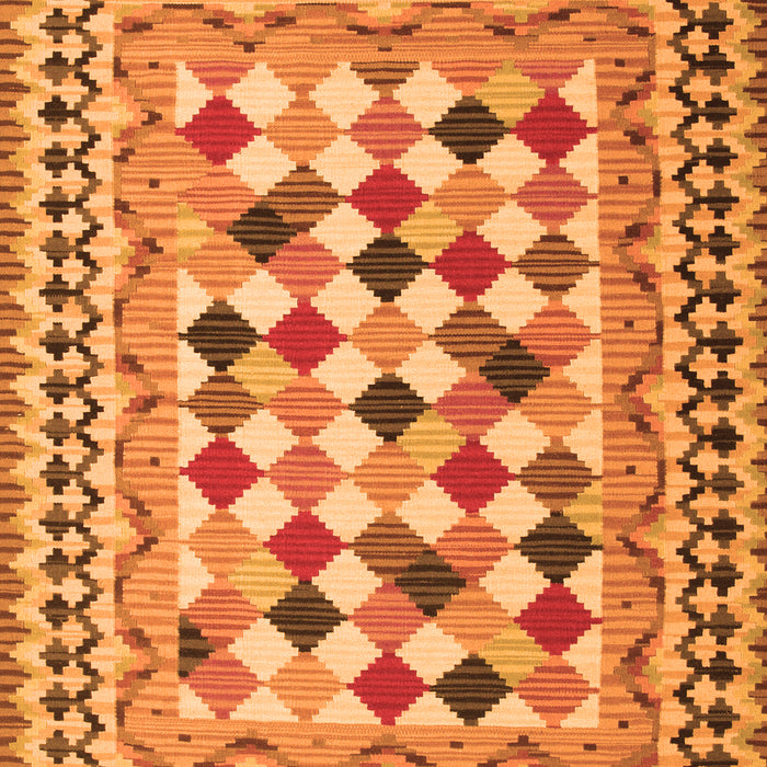 Abstract Orange Contemporary Rug, con1007org