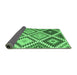 Sideview of Abstract Emerald Green Contemporary Rug, con1008emgrn