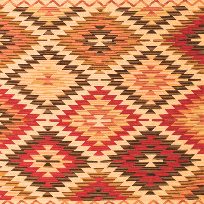 Round Machine Washable Abstract Orange Contemporary Area Rugs, wshcon1008org