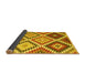 Sideview of Abstract Yellow Contemporary Rug, con1008yw