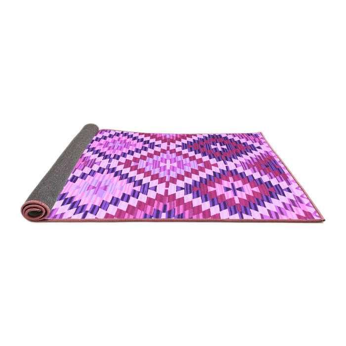 Sideview of Abstract Purple Contemporary Rug, con1008pur