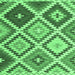 Square Machine Washable Abstract Emerald Green Contemporary Area Rugs, wshcon1008emgrn