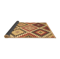 Sideview of Abstract Brown Contemporary Rug, con1008brn