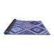 Sideview of Abstract Blue Contemporary Rug, con1008blu