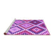 Sideview of Machine Washable Abstract Purple Contemporary Area Rugs, wshcon1008pur
