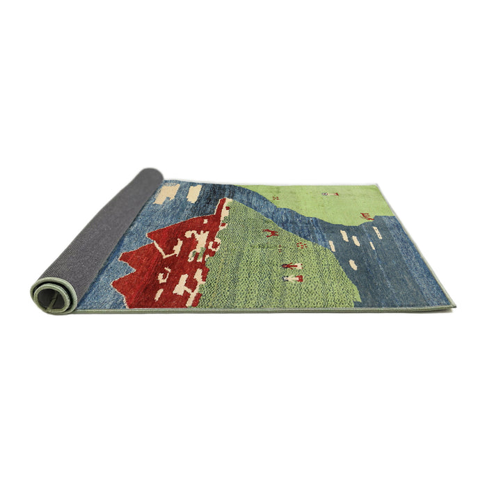 Thickness of Contemporary Gray Modern Rug, con1009