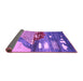 Sideview of Abstract Purple Contemporary Rug, con1009pur