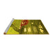Sideview of Machine Washable Abstract Yellow Contemporary Rug, wshcon1009yw