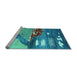 Sideview of Machine Washable Abstract Light Blue Contemporary Rug, wshcon1009lblu