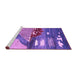 Sideview of Machine Washable Abstract Purple Contemporary Area Rugs, wshcon1009pur
