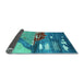 Sideview of Abstract Light Blue Contemporary Rug, con1009lblu