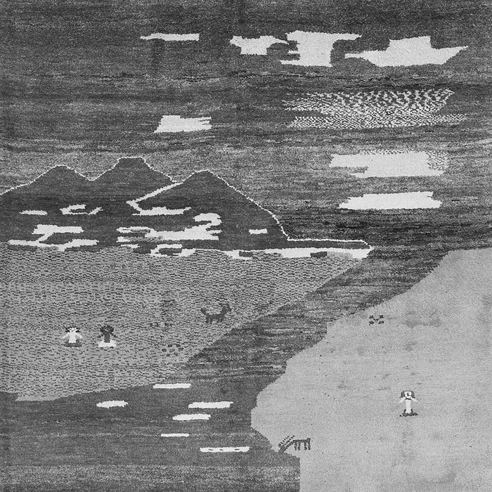 Round Machine Washable Abstract Gray Contemporary Rug, wshcon1009gry