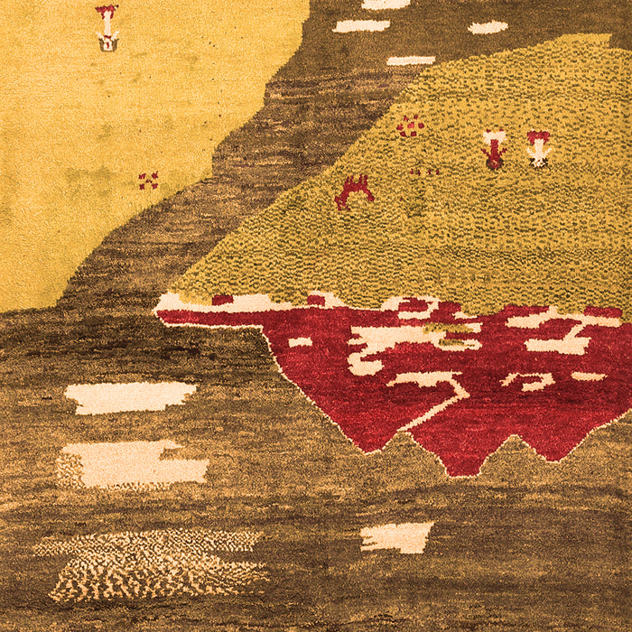 Serging Thickness of Machine Washable Abstract Orange Contemporary Area Rugs, wshcon1009org