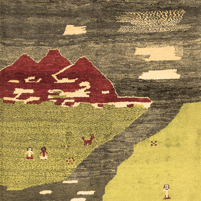 Abstract Brown Contemporary Rug, con1009brn