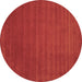 Round Machine Washable Abstract Brown Contemporary Rug, wshcon100brn