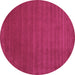 Round Abstract Purple Contemporary Rug, con100pur