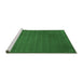 Sideview of Machine Washable Abstract Emerald Green Contemporary Area Rugs, wshcon100emgrn