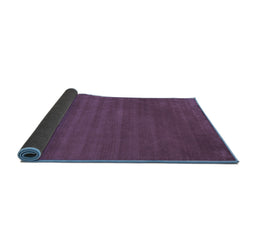 Sideview of Abstract Blue Contemporary Rug, con100blu