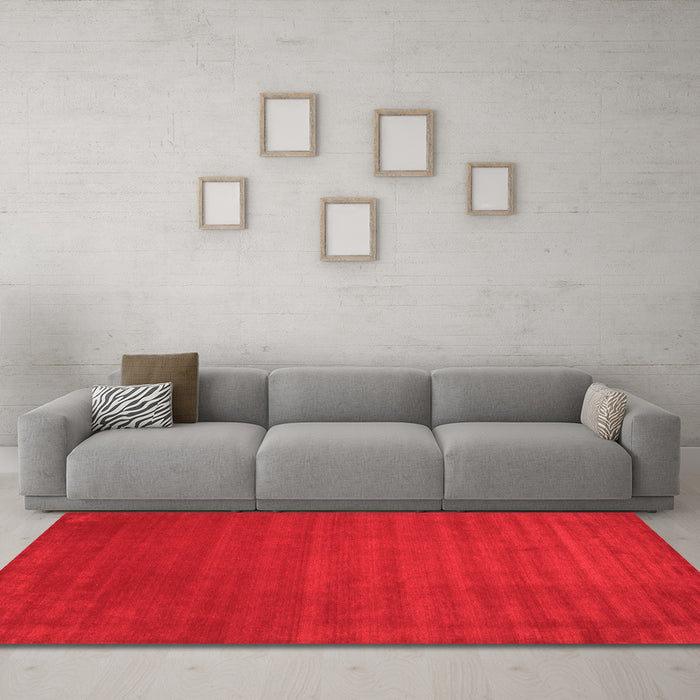 Contemporary Red Washable Rugs
