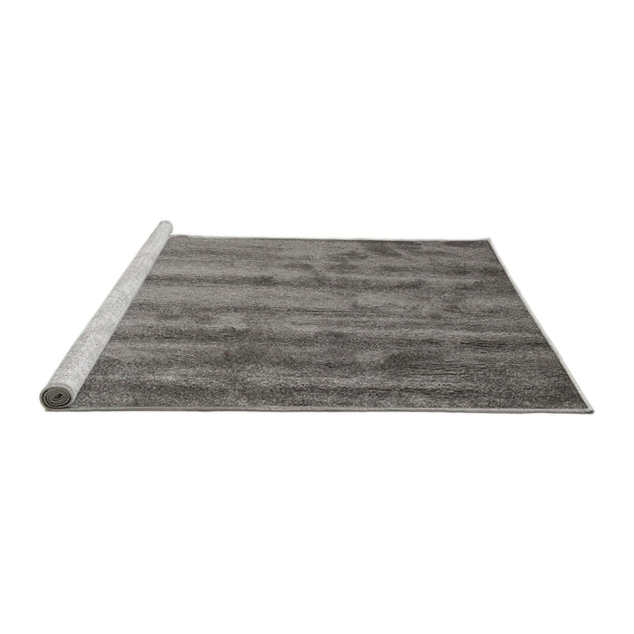 Serging Thickness of Machine Washable Contemporary Carbon Gray Rug, wshcon1010