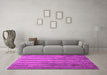 Machine Washable Abstract Pink Contemporary Rug in a Living Room, wshcon1010pnk