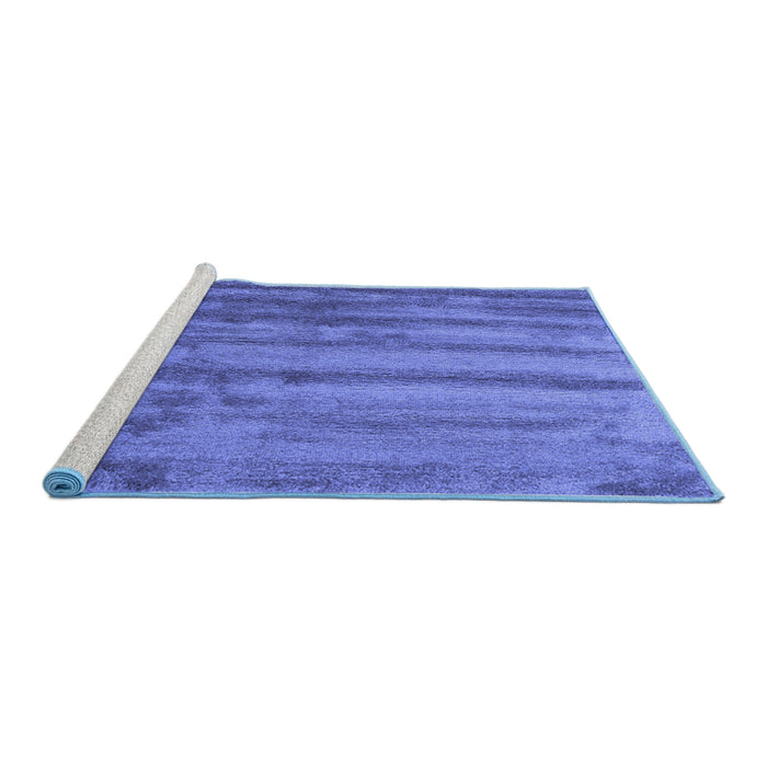 Sideview of Machine Washable Abstract Blue Contemporary Rug, wshcon1010blu