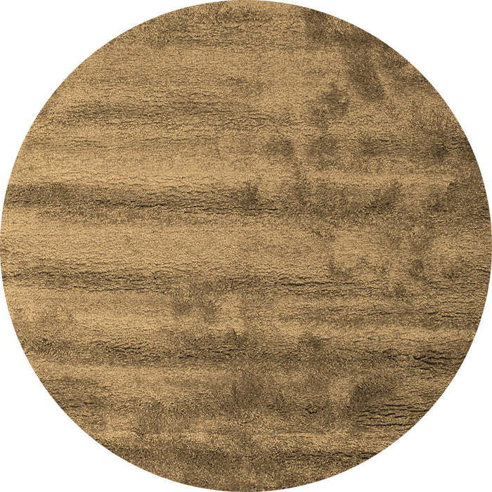 Round Abstract Brown Contemporary Rug, con1010brn