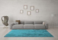 Machine Washable Abstract Light Blue Contemporary Rug, wshcon1010lblu