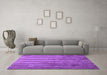 Machine Washable Abstract Purple Contemporary Area Rugs in a Living Room, wshcon1010pur