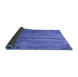 Sideview of Abstract Blue Contemporary Rug, con1010blu