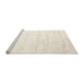 Serging Thickness of Machine Washable Contemporary Blanched Almond Beige Rug, wshcon1011