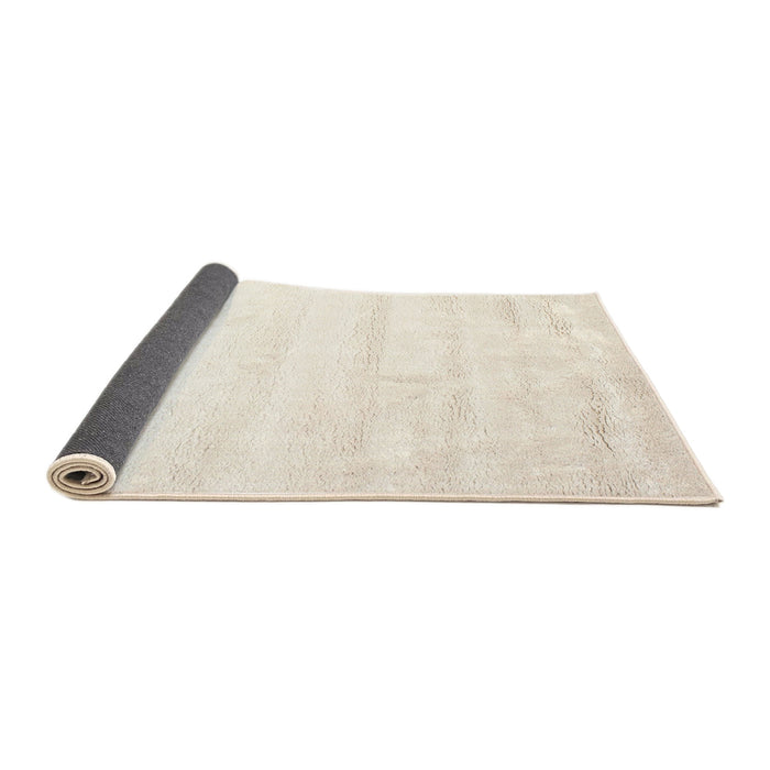 Thickness of Contemporary Blanched Almond Beige Solid Rug, con1011
