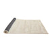 Thickness of Contemporary Blanched Almond Beige Solid Rug, con1011