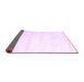 Sideview of Solid Purple Modern Rug, con1011pur