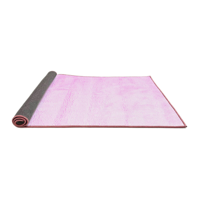 Sideview of Solid Pink Modern Rug, con1011pnk