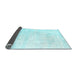 Sideview of Solid Light Blue Modern Rug, con1011lblu