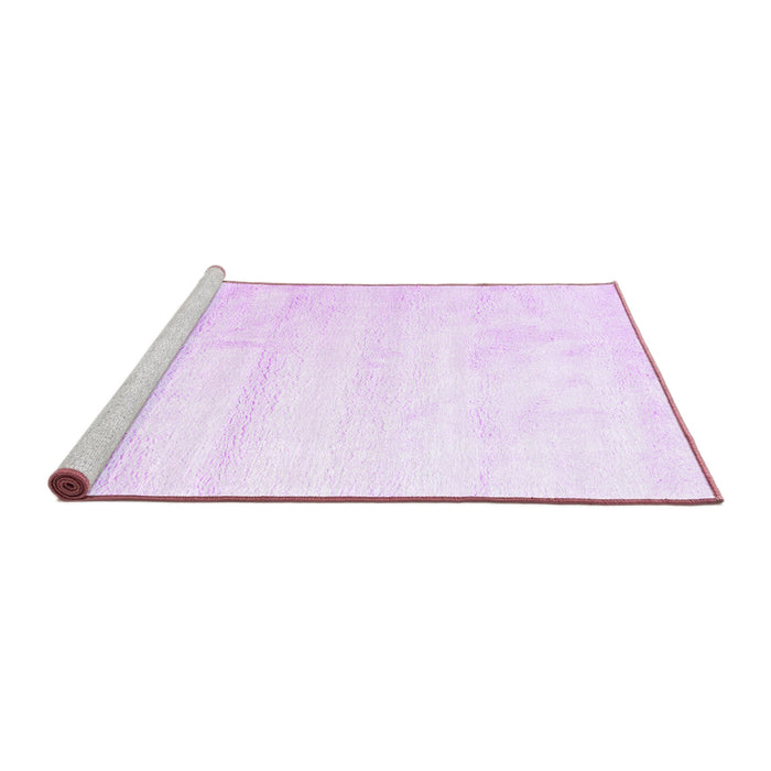 Sideview of Machine Washable Solid Purple Modern Area Rugs, wshcon1011pur
