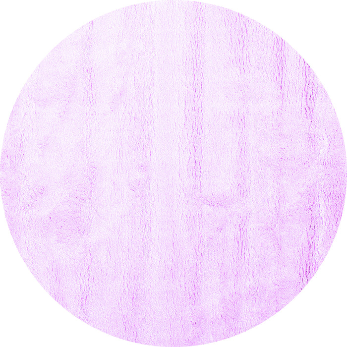 Round Solid Purple Modern Rug, con1011pur