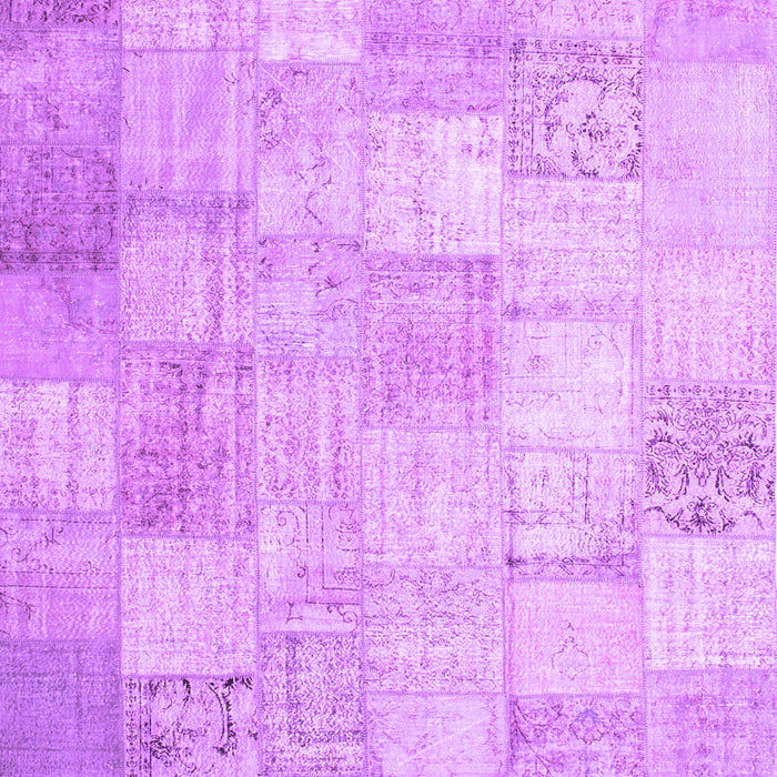 Machine Washable Patchwork Purple Transitional Area Rugs, wshcon1012pur