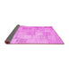 Sideview of Patchwork Pink Transitional Rug, con1012pnk